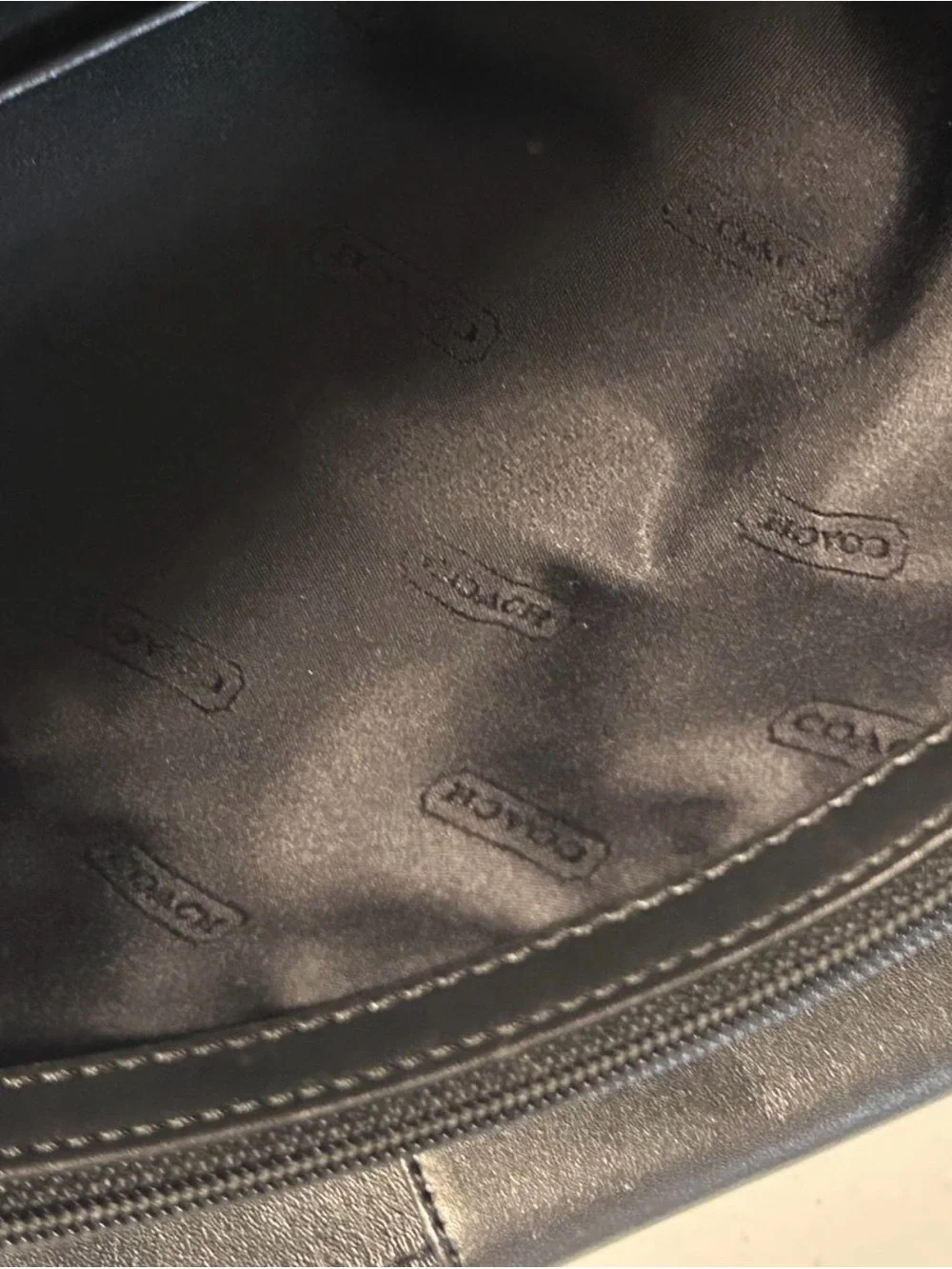 Coach Vintage XL Business Tote in Brown Nylon Canvas w. Black Leather Accents